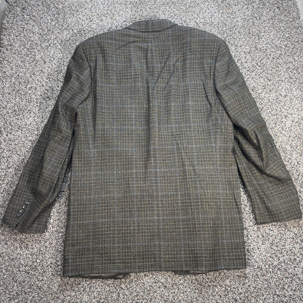 Hugo Boss Einstein Blazer Loro Piana Virgin Wool Plaid Sport Coat Men's 46L USA - Picture 2 of 11